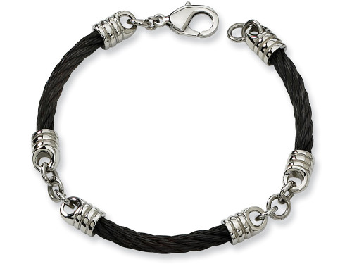 Chisel Stainless Steel Black Ip-plated Bracelet SRB2499Y