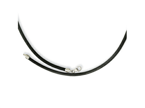 Chisel 3 Genuine Leather Greece Textured Necklace 20 inches in Stainless Steel SRN19620Y