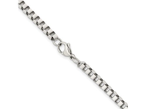 Chisel Stainless Steel 4mm Box Chain Necklace 20 inches SRN221Y