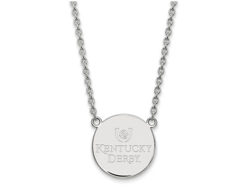 Logoart Sterling Silver Kentucky Derby Large Disc Pendant Necklace SS022KYD18T