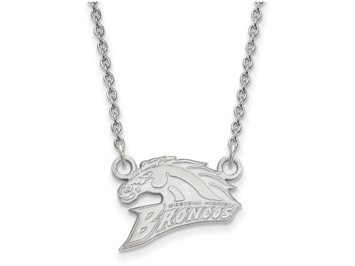 LogoArt Sterling Silver Western Michigan University Small Pendant Necklace SS011WMU18T