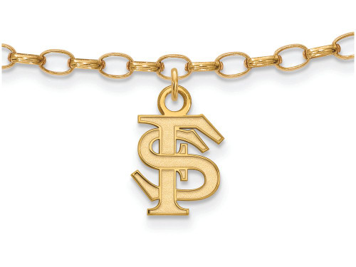 Logoart Sterling Silver Gp Florida State University Anklet GP030FSUAE
