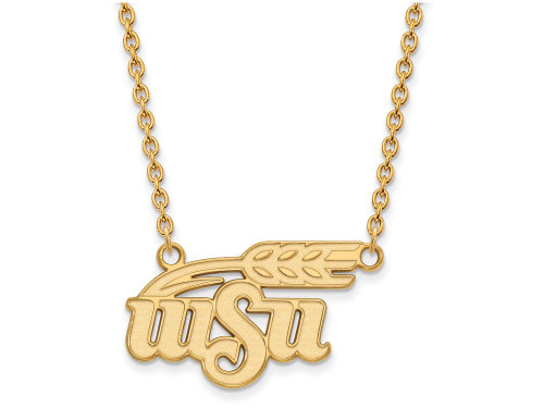 Logoart Sterling Silver Gp Wichita State U Large Pendant Necklace GP017WST18AE