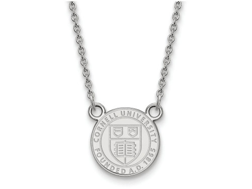 Logoart Sterling Silver Cornell University Small Pendant Necklace SS006COU18T