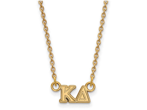 Logoart Sterling Silver Gp Kappa Delta Extra Small Pendant Necklace GP006KD18AE