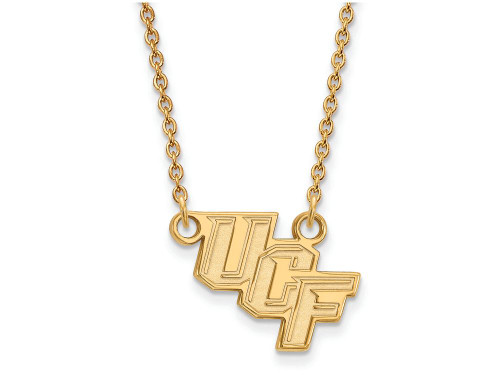 14k Yellow Gold Logoart University Of Central Florida Small Pendant Necklace