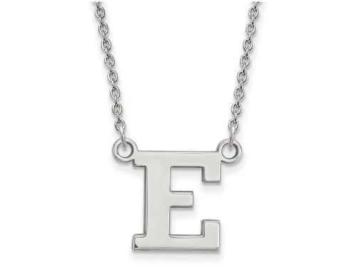14k White Gold Logoart Eastern Michigan University Small Pendant Necklace