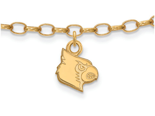 Logoart Sterling Silver Gp University Of Louisville Anklet GP056ULAE