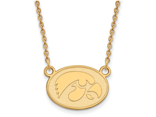 Logoart Sterling Silver Gp University Of Iowa Small Pendant Necklace GP056UIA18AE