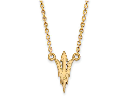 Logoart Sterling Silver Gp Arizona State U Large Pendant Necklace GP012AZS18AE