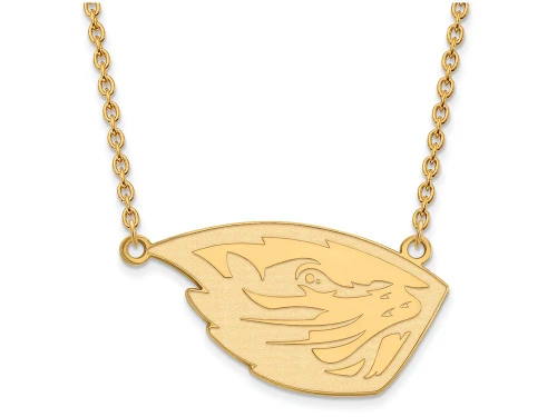 Logoart Sterling Silver Gp Oregon State University Large Pendant Necklace GP012ORS18AE