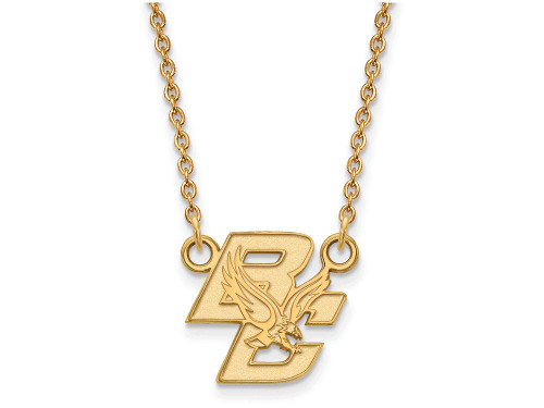 Logoart Sterling Silver Gp Boston College Small Pendant Necklace GP013BOC18AE