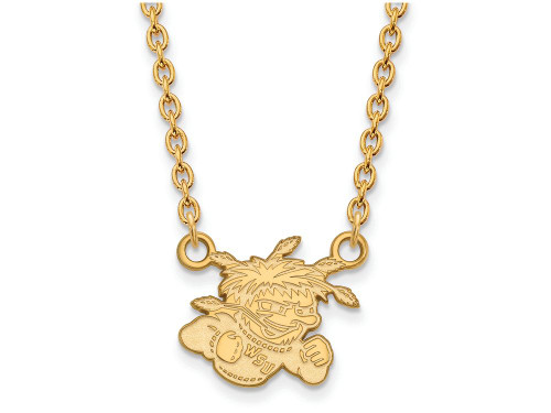 14k Yellow Gold Logoart Wichita State University Small Pendant Necklace
