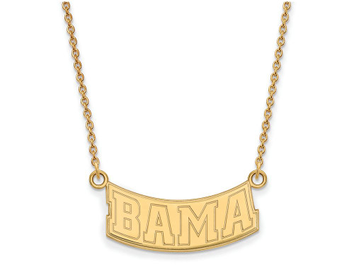10k Yellow Gold Logoart University Of Alabama Small Pendant Necklace - 1Y073UAL18W