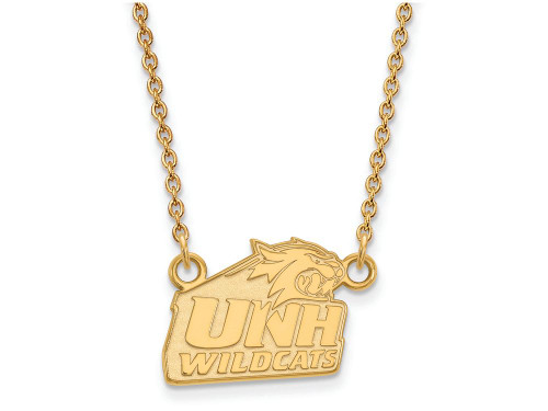 10k Yellow Gold Logoart University Of New Hampshire Small Pendant Necklace