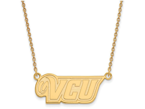 10k Yellow Gold Logoart Virginia Commonwealth University Small Pendant Necklace