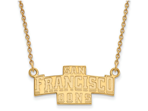 10k Yellow Gold Logoart University Of San Francisco Small Pendant Necklace