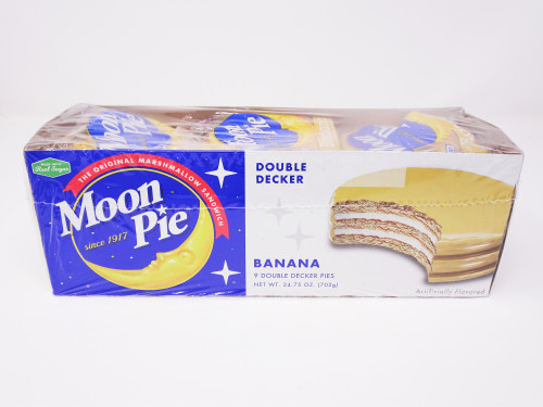 11.25" Yellow and White Moon Pie Double Decker Banana Marshmallow Sandwich