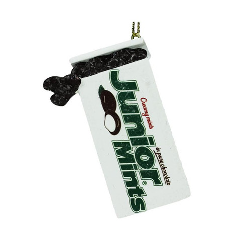 2.75" Black and White Junior Mints Chocolate Creamy Candy Christmas Ornament