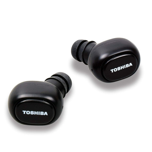 Toshiba True Wireless Stereo BT Earphones with Built In Dual Microphones Black