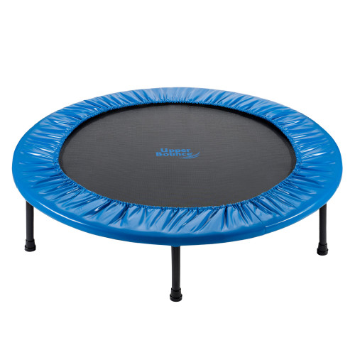 36" Black and Blue Upper Bounce Mini Foldable Rebounder Outdoor Fitness Trampoline