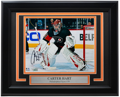 Carter Hart Signed Framed Philadelphia Flyers 8x10 Hockey Photo Fanatics