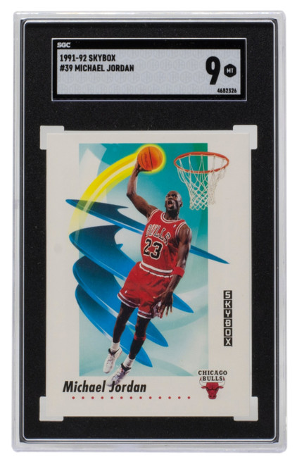 Michael Jordan 1991-92 Skybox #39 Chicago Bulls Basketball Card SGC MT 9