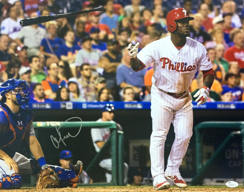 Odubel Herrera Signed 16x20 Philadelphia Phillies White Jersey Photo JSA