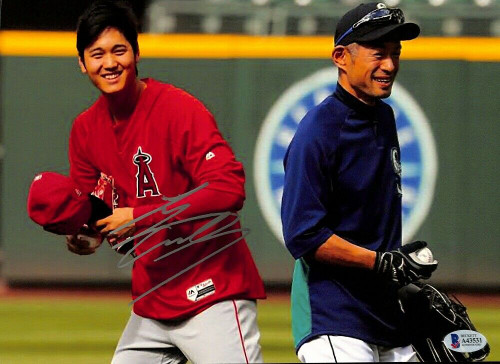 Shohei Ohtani Signed 8x12 Los Angeles Angels Baseball Photo BAS LOA A43531