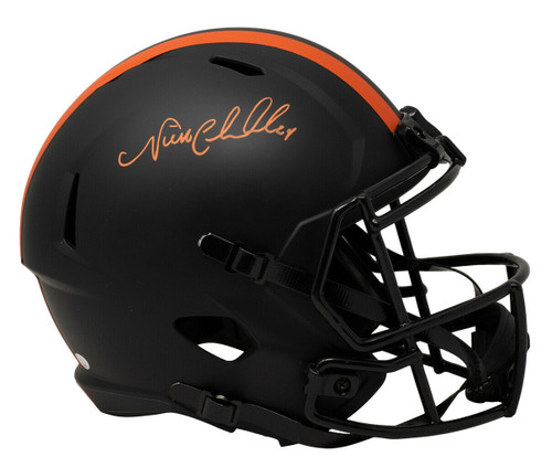 Nick Chubb Signed Cleveland Browns Full Sze Speed Replica Eclipse Helmet JSA ITP