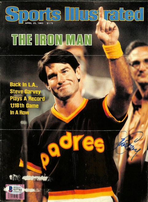 Steve Garvey Signed SanDiego Padres Sports Illustrated Magazine Cover BAS S37703