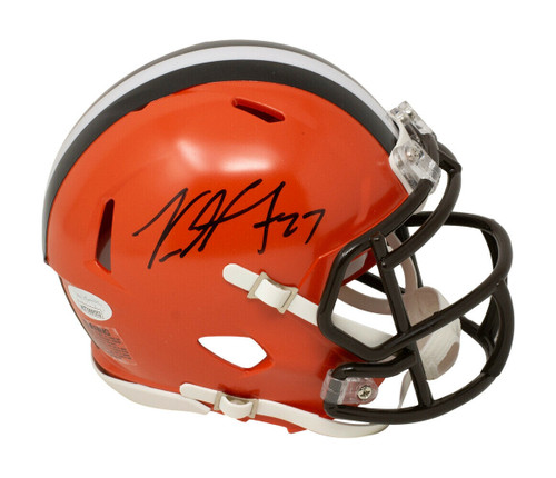 Kareem Hunt Signed Cleveland Browns Mini Speed Replica Helmet JSA ITP