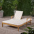 79.25" White and Brown Outdoor Patio Double Chaise Lounge