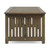 40" Gray Traditional Handcrafted Rectangular Outdoor Coffee Table