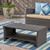 38.50" Brown and Black Contemporary Rectangular Outdoor Wicker Coffee Table