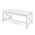 40" White Contemporary Rectangular Coffee Table