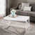 40" White Contemporary Rectangular Coffee Table