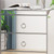 24" Clear Contemporary 3 Drawers Storage Cabinet