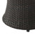 19.5" Brown Contemporary Outdoor Patio Round Accent Table
