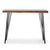 58" Black and Brown Industrial Rectangular Bar Table