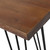 58" Black and Brown Industrial Rectangular Bar Table