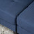 6-Piece Blue Solid Contemporary Sectional Couch with Storage Ottoman 35.5"