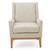 36.50" Beige and Brown Contemporary Accent Chair with Cushion