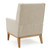 36.50" Beige and Brown Contemporary Accent Chair with Cushion