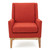 36.50" Muted Orange and Brown Contemporary Accent Chair with Cushion