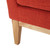 36.50" Muted Orange and Brown Contemporary Accent Chair with Cushion