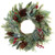24" Green and Red Winter Frost Artificial Christmas Wreath - Unlit