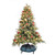65" Slate Gray Christmas Decorated Upright Tree Storage Bag with Rolling Tree Stand