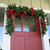 9' Green Christmas Red Peonies and Berry LED Artificial Garland - Pre-Lit
