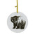 4” Gold and Ivory Woodland Bear Disc Christmas Ornament